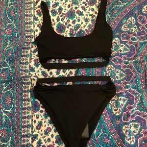Black High-Waisted Bikini by Naked Wardrobe!